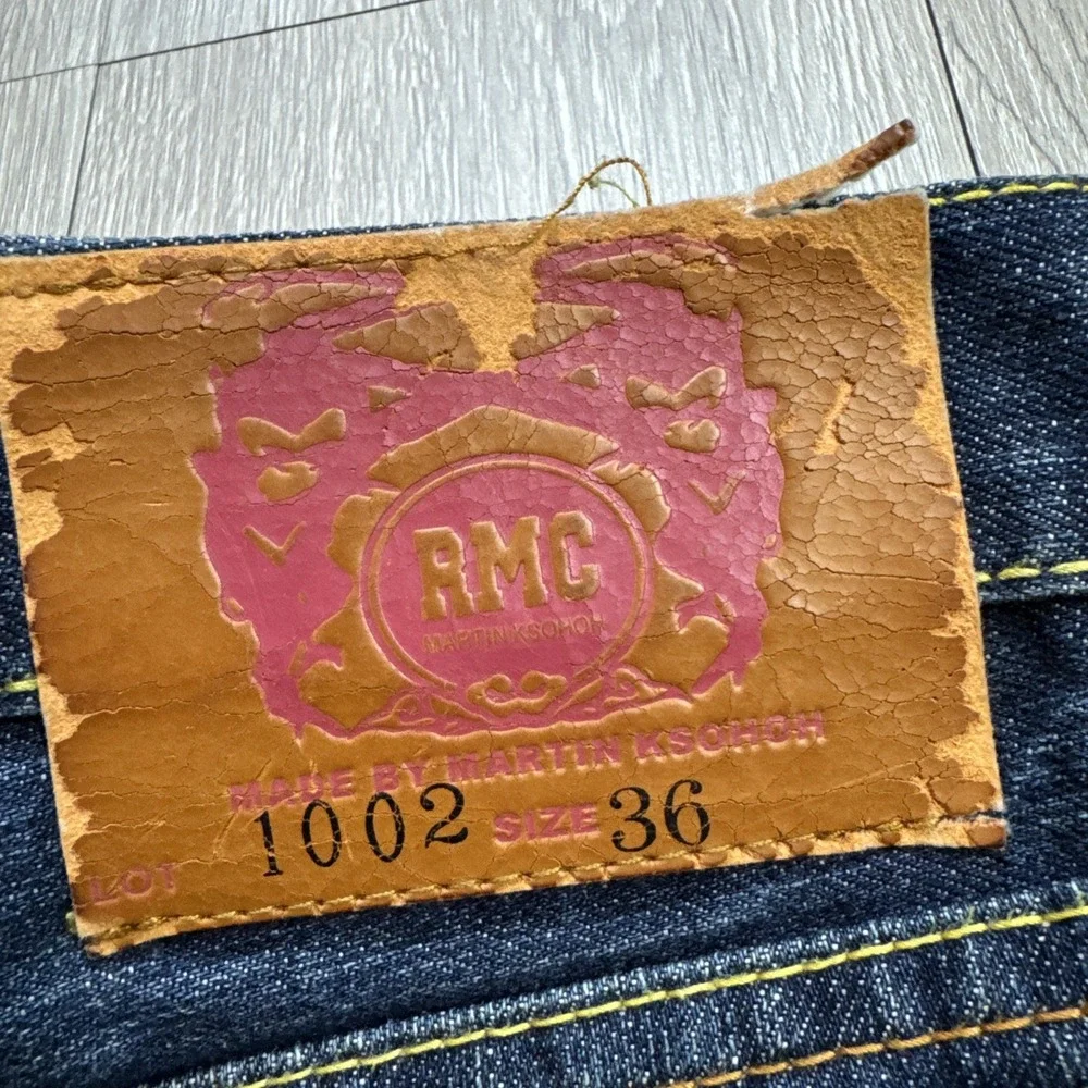 Vintage RMC Red Monkey Company Jeans Japanese Embroidered Baggy Leg Men Sz 36
